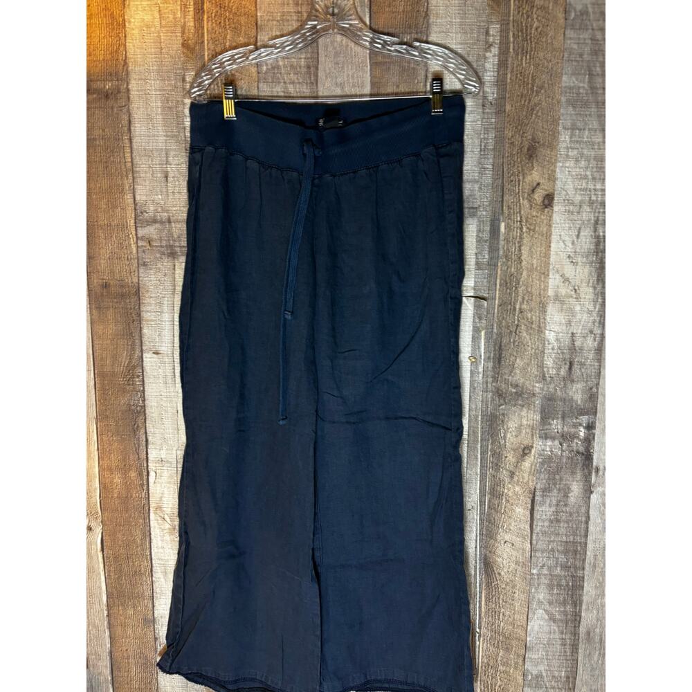 Lucky Brand 100% Linen Pants Navy Blue Size Large